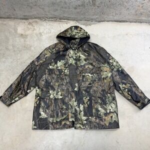 CEDAR KEY Camo Waterproof Hunting Jacket Hooded‎ Men XL PVC